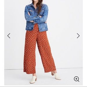 Madewell Huston Pull-On Crop Pants in Inkspot Dots